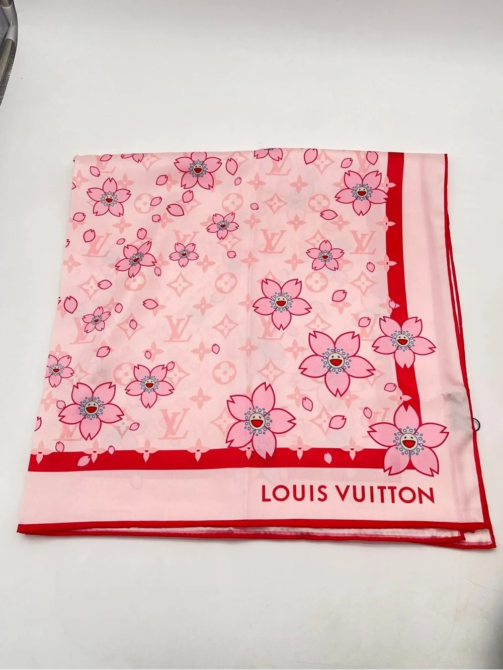 LOUIS VUITTON CHERRY BLOSSOM SILK SCARF